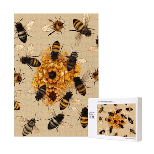 Honigbienen gedrucktes Puzzle mit Aufbewahrungsbox, Holzpuzzle für Erwachsene und Kinder, 300 Teile Familienspaß, dekoratives Spiel Honigbienen gedrucktes Puzzle mit Aufbewahrungsbox, Holzpuzzle für Erwachsene und Kinder, 300 Teile Familienspaß, dekoratives Spiel von WPUTY