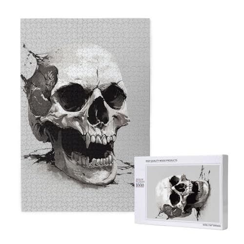 Horror Skull Printed Jigsaw Puzzle with Storage Box, Wooden Puzzle for Adults and Kids, 1000 Pieces Family Fun Decorative Game Horror Skull Printed Jigsaw Puzzle with Storage Box, Wooden Puzzle for Adults and Kids, 1000 Pieces Family Fun Decorative Game von WPUTY