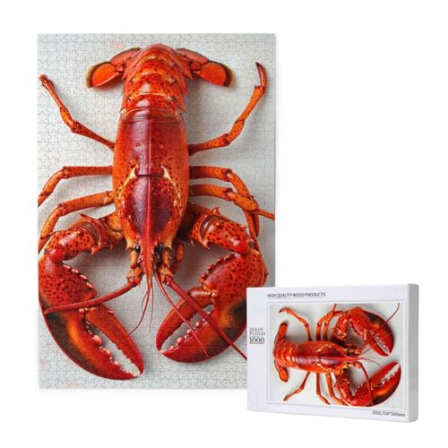 Hummer gedruckt Puzzle mit Aufbewahrungsbox, Holzpuzzle für Erwachsene und Kinder, 1000 Teile Familienspaß, dekoratives Spiel Hummer gedruckt Puzzle mit Aufbewahrungsbox, Holzpuzzle für Erwachsene und Kinder, 1000 Teile Familienspaß, dekoratives Spiel von WPUTY