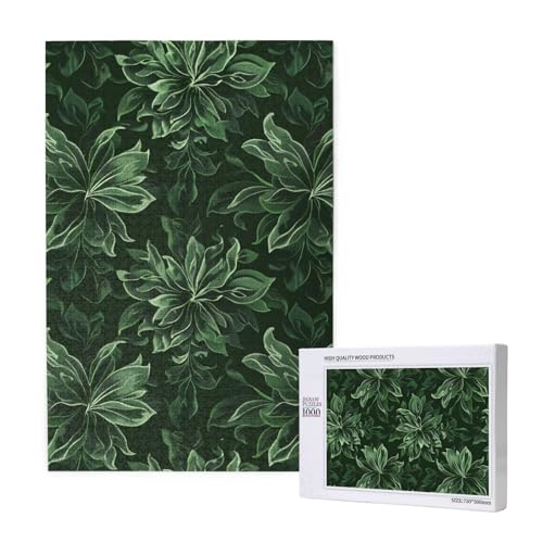 Hunter Green Floral Petals Pattern Printed Jigsaw Puzzle with Storage Box, Wooden Puzzle for Adults and Kids, 1000 Pieces Family Fun Decorative Game Hunter Green Floral Petals Pattern Printed Jigsaw Puzzle with Storage Box, Wooden Puzzle for Adults and Kids, 1000 Pieces Family Fun Decorative Game von WPUTY
