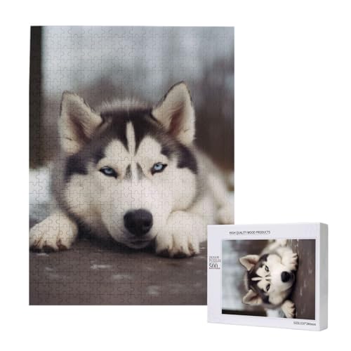Husky Dog Printed Jigsaw Puzzle with Storage Box, Wooden Puzzle for Adults and Kids, 500 Pieces Family Fun Decorative Game Husky Dog Printed Jigsaw Puzzle with Storage Box, Wooden Puzzle for Adults and Kids, 500 Pieces Family Fun Decorative Game von WPUTY