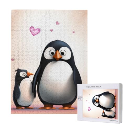 I Love Penguins Printed Jigsaw Puzzle with Storage Box, Wooden Puzzle for Adults and Kids, 500 Pieces Family Fun Decorative Game I Love Penguins Printed Jigsaw Puzzle with Storage Box, Wooden Puzzle for Adults and Kids, 500 Pieces Family Fun Decorative Game von WPUTY