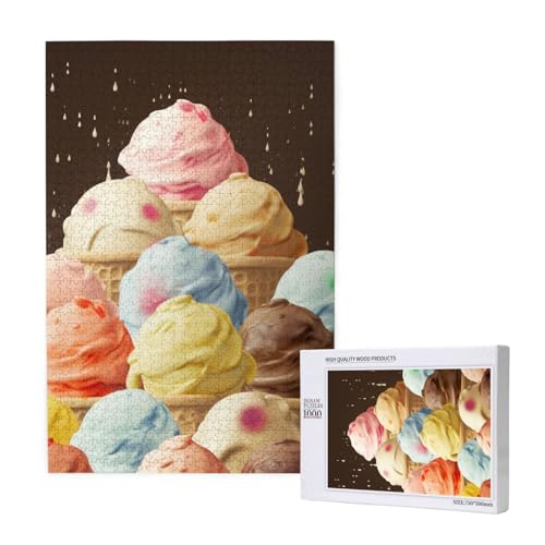 Ice Cream Printed Jigsaw Puzzle with Storage Box, Wooden Puzzle for Adults and Kids, 1000 Pieces Family Fun Decorative Game Ice Cream Printed Jigsaw Puzzle with Storage Box, Wooden Puzzle for Adults and Kids, 1000 Pieces Family Fun Decorative Game von WPUTY