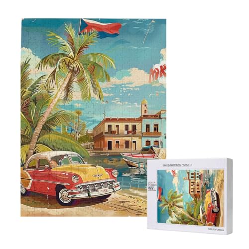 Island of Cuba Printed Jigsaw Puzzle with Storage Box, Wooden Puzzle for Adults and Kids, 500 Pieces Family Fun Decorative Game Island of Cuba Printed Jigsaw Puzzle with Storage Box, Wooden Puzzle for Adults and Kids, 500 Pieces Family Fun Decorative Game von WPUTY
