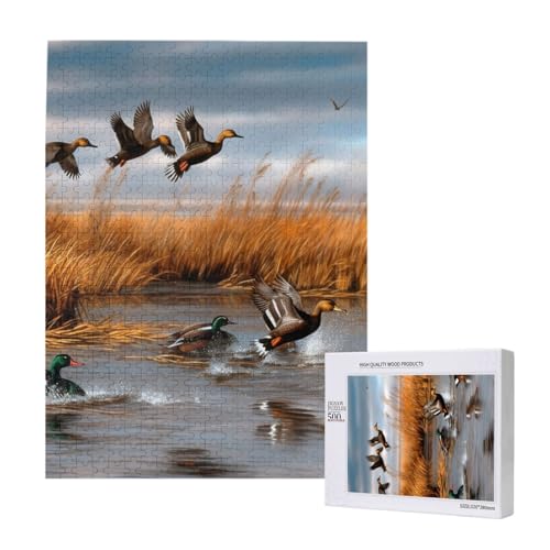Jagd fliegende wilde Ente 2 gedrucktes Puzzle mit Aufbewahrungsbox, Holzpuzzle für Erwachsene und Kinder, 500 Teile Familienspaß, dekoratives Spiel Jagd fliegende wilde Ente 2 gedrucktes Puzzle mit Aufbewahrungsbox, Holzpuzzle für Erwachsene und Kinder, 500 Teile Familienspaß, dekoratives Spiel von WPUTY