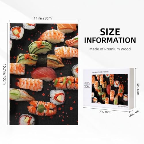 Japanisches Sushi-Garnelen-gedrucktes Puzzle mit Aufbewahrungsbox, Holzpuzzle für Erwachsene und Kinder, 300 Teile Familienspaß, dekoratives Spiel Japanisches Sushi-Garnelen-gedrucktes Puzzle mit Aufbewahrungsbox, Holzpuzzle für Erwachsene und Kinder, 300 Teile Familienspaß, dekoratives Spiel von WPUTY