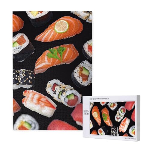 Japanisches Sushi-Puzzle mit Aufbewahrungsbox, Holzpuzzle für Erwachsene und Kinder, 1000 Teile Familienspaß, dekoratives Spiel Japanisches Sushi-Puzzle mit Aufbewahrungsbox, Holzpuzzle für Erwachsene und Kinder, 1000 Teile Familienspaß, dekoratives Spiel von WPUTY