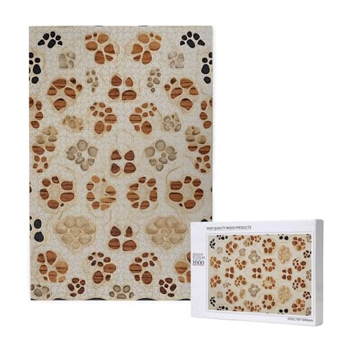 Knochen- und Pfotenabdruck-Puzzle mit Aufbewahrungsbox, Holzpuzzle für Erwachsene und Kinder, 1000 Teile Familienspaß, dekoratives Spiel Knochen- und Pfotenabdruck-Puzzle mit Aufbewahrungsbox, Holzpuzzle für Erwachsene und Kinder, 1000 Teile Familienspaß, dekoratives Spiel von WPUTY
