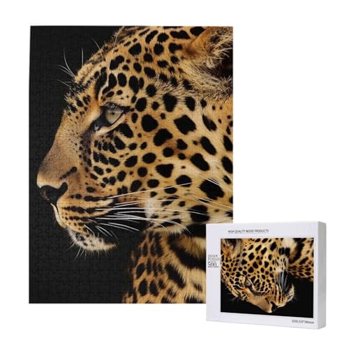 Leopard Animal Print Printed Jigsaw Puzzle with Storage Box, Wooden Puzzle for Adults and Kids, 500 Pieces Family Fun Decorative Game Leopard Animal Print Printed Jigsaw Puzzle with Storage Box, Wooden Puzzle for Adults and Kids, 500 Pieces Family Fun Decorative Game von WPUTY