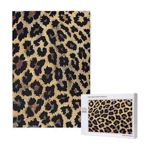 Leopard Print Printed Jigsaw Puzzle with Storage Box, Wooden Puzzle for Adults and Kids, 1000 Pieces Family Fun Decorative Game Leopard Print Printed Jigsaw Puzzle with Storage Box, Wooden Puzzle for Adults and Kids, 1000 Pieces Family Fun Decorative Game von WPUTY
