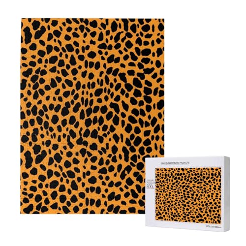 Leopard Printed Jigsaw Puzzle with Storage Box, Wooden Puzzle for Adults and Kids, 500 Pieces Family Fun Decorative Game Leopard Printed Jigsaw Puzzle with Storage Box, Wooden Puzzle for Adults and Kids, 500 Pieces Family Fun Decorative Game von WPUTY