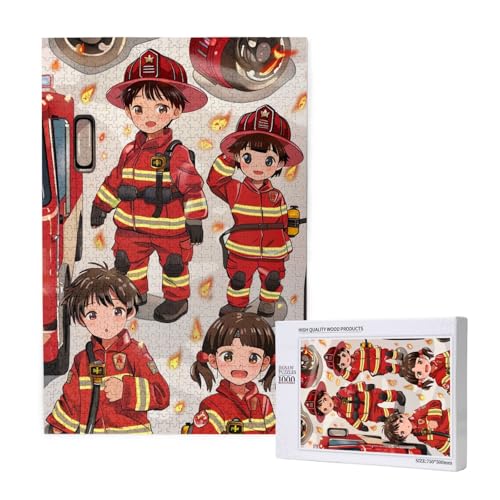 Little FireFighters Bedrucktes Puzzle mit Aufbewahrungsbox, Holzpuzzle für Erwachsene und Kinder, 1000 Teile Familienspaß, dekoratives Spiel Little FireFighters Bedrucktes Puzzle mit Aufbewahrungsbox, Holzpuzzle für Erwachsene und Kinder, 1000 Teile Familienspaß, dekoratives Spiel von WPUTY