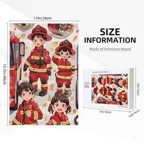 Little FireFighters Bedrucktes Puzzle mit Aufbewahrungsbox, Holzpuzzle für Erwachsene und Kinder, 300 Teile Familienspaß, dekoratives Spiel Little FireFighters Bedrucktes Puzzle mit Aufbewahrungsbox, Holzpuzzle für Erwachsene und Kinder, 300 Teile Familienspaß, dekoratives Spiel von WPUTY