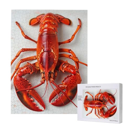 Lobster Printed Jigsaw Puzzle with Storage Box, Wooden Puzzle for Adults and Kids, 500 Pieces Family Fun Decorative Game Lobster Printed Jigsaw Puzzle with Storage Box, Wooden Puzzle for Adults and Kids, 500 Pieces Family Fun Decorative Game von WPUTY