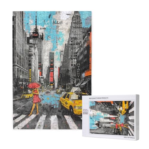 Love from New York Printed Jigsaw Puzzle with Storage Box, Wooden Puzzle for Adults and Kids, 1000 Pieces Family Fun Decorative Game Love from New York Printed Jigsaw Puzzle with Storage Box, Wooden Puzzle for Adults and Kids, 1000 Pieces Family Fun Decorative Game von WPUTY