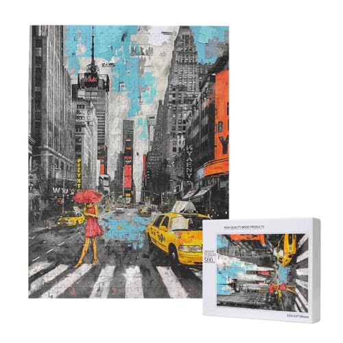 Love from New York Printed Jigsaw Puzzle with Storage Box, Wooden Puzzle for Adults and Kids, 500 Pieces Family Fun Decorative Game Love from New York Printed Jigsaw Puzzle with Storage Box, Wooden Puzzle for Adults and Kids, 500 Pieces Family Fun Decorative Game von WPUTY