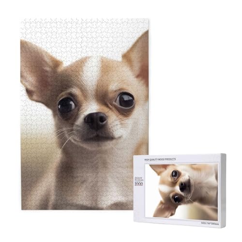 Lustiges Chihuahua gedrucktes Puzzle mit Aufbewahrungsbox, Holzpuzzle für Erwachsene und Kinder, 1000 Teile Familienspaß, dekoratives Spiel Lustiges Chihuahua gedrucktes Puzzle mit Aufbewahrungsbox, Holzpuzzle für Erwachsene und Kinder, 1000 Teile Familienspaß, dekoratives Spiel von WPUTY