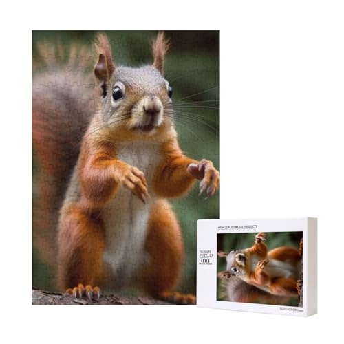 Lustiges Tier-Eichhörnchen gedrucktes Puzzle mit Aufbewahrungsbox, Holzpuzzle für Erwachsene und Kinder, 300 Teile Familienspaß, dekoratives Spiel Lustiges Tier-Eichhörnchen gedrucktes Puzzle mit Aufbewahrungsbox, Holzpuzzle für Erwachsene und Kinder, 300 Teile Familienspaß, dekoratives Spiel von WPUTY