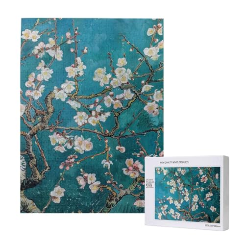 Mandelblüte gedrucktes Puzzle mit Aufbewahrungsbox, Holzpuzzle für Erwachsene und Kinder, 500 Teile, Familienspaß, dekoratives Spiel Mandelblüte gedrucktes Puzzle mit Aufbewahrungsbox, Holzpuzzle für Erwachsene und Kinder, 500 Teile, Familienspaß, dekoratives Spiel von WPUTY