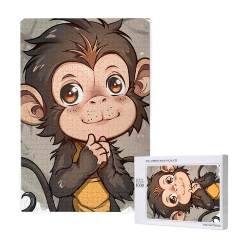 Monkey Art Printed Jigsaw Puzzle with Storage Box, Wooden Puzzle for Adults and Kids, 1000 Pieces Family Fun Decorative Game Monkey Art Printed Jigsaw Puzzle with Storage Box, Wooden Puzzle for Adults and Kids, 1000 Pieces Family Fun Decorative Game von WPUTY
