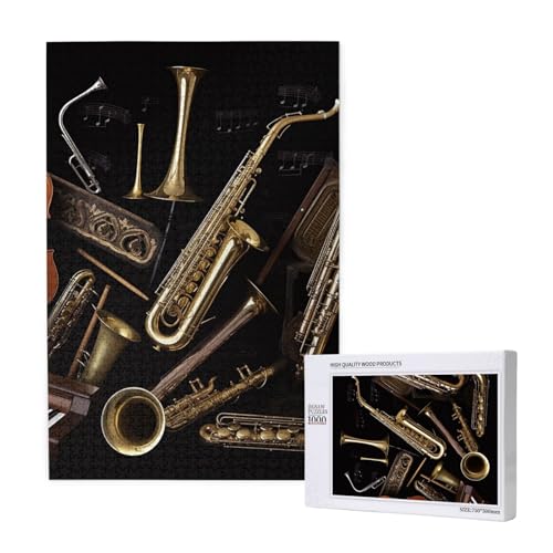 Musikinstrumente Gedrucktes Puzzle mit Aufbewahrungsbox, Holzpuzzle für Erwachsene und Kinder, 1000 Teile Familienspaß, dekoratives Spiel Musikinstrumente Gedrucktes Puzzle mit Aufbewahrungsbox, Holzpuzzle für Erwachsene und Kinder, 1000 Teile Familienspaß, dekoratives Spiel von WPUTY