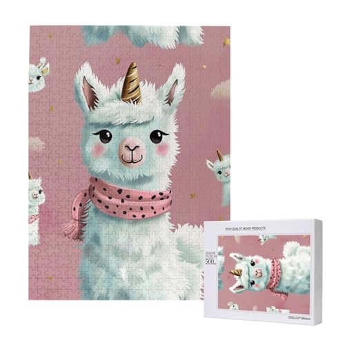 Niedliche Lamas gedrucktes Puzzle mit Aufbewahrungsbox, Holzpuzzle für Erwachsene und Kinder, 500 Teile Familienspaß, dekoratives Spiel Niedliche Lamas gedrucktes Puzzle mit Aufbewahrungsbox, Holzpuzzle für Erwachsene und Kinder, 500 Teile Familienspaß, dekoratives Spiel von WPUTY
