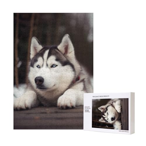 Niedlicher Husky-Hund, gedrucktes Puzzle mit Aufbewahrungsbox, Holzpuzzle für Erwachsene und Kinder, 300 Teile Familienspaß, dekoratives Spiel Niedlicher Husky-Hund, gedrucktes Puzzle mit Aufbewahrungsbox, Holzpuzzle für Erwachsene und Kinder, 300 Teile Familienspaß, dekoratives Spiel von WPUTY