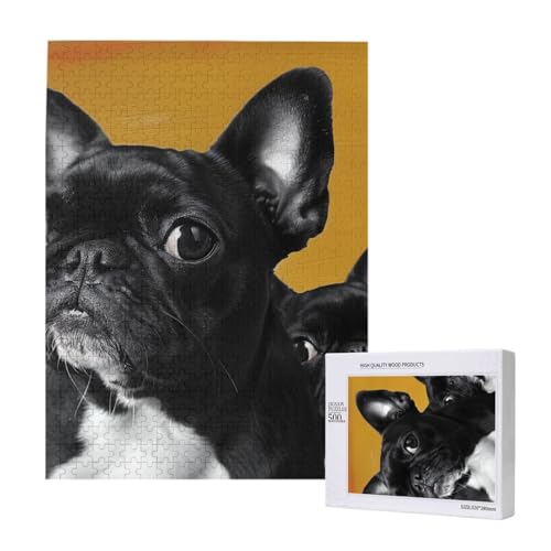 Niedlicher Mops bedrucktes Puzzle mit Aufbewahrungsbox, Holzpuzzle für Erwachsene und Kinder, 500 Teile Familienspaß, dekoratives Spiel Niedlicher Mops bedrucktes Puzzle mit Aufbewahrungsbox, Holzpuzzle für Erwachsene und Kinder, 500 Teile Familienspaß, dekoratives Spiel von WPUTY