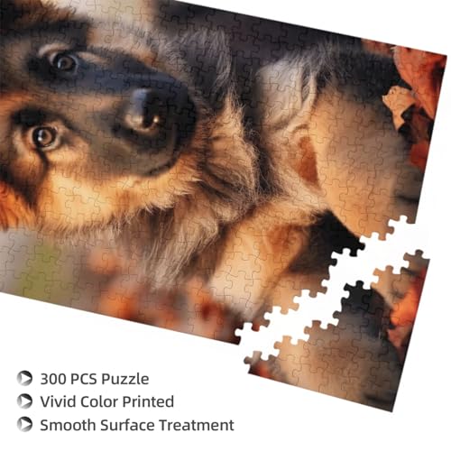 Niedlicher deutscher Schäferhund Welpe, gedrucktes Puzzle mit Aufbewahrungsbox, Holzpuzzle für Erwachsene und Kinder, 300 Teile, Familienspaß, dekoratives Spiel Niedlicher deutscher Schäferhund Welpe, gedrucktes Puzzle mit Aufbewahrungsbox, Holzpuzzle für Erwachsene und Kinder, 300 Teile, Familienspaß, dekoratives Spiel von WPUTY