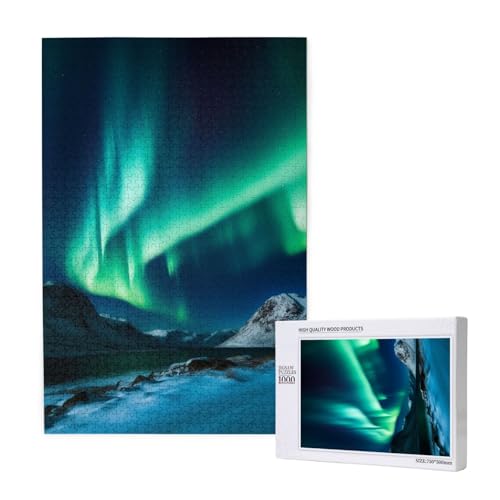 Northern Lights Printed Jigsaw Puzzle with Storage Box, Wooden Puzzle for Adults and Kids, 1000 Pieces Family Fun Decorative Game Northern Lights Printed Jigsaw Puzzle with Storage Box, Wooden Puzzle for Adults and Kids, 1000 Pieces Family Fun Decorative Game von WPUTY