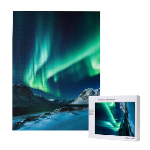 Northern Lights Printed Jigsaw Puzzle with Storage Box, Wooden Puzzle for Adults and Kids, 500 Pieces Family Fun Decorative Game Northern Lights Printed Jigsaw Puzzle with Storage Box, Wooden Puzzle for Adults and Kids, 500 Pieces Family Fun Decorative Game von WPUTY
