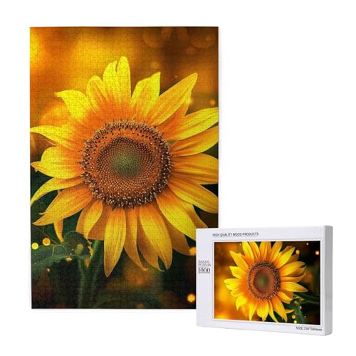 Orange Sonnenblume Tapete gedruckt Puzzle mit Aufbewahrungsbox, Holzpuzzle für Erwachsene und Kinder, 1000 Teile Familienspaß, dekoratives Spiel Orange Sonnenblume Tapete gedruckt Puzzle mit Aufbewahrungsbox, Holzpuzzle für Erwachsene und Kinder, 1000 Teile Familienspaß, dekoratives Spiel von WPUTY