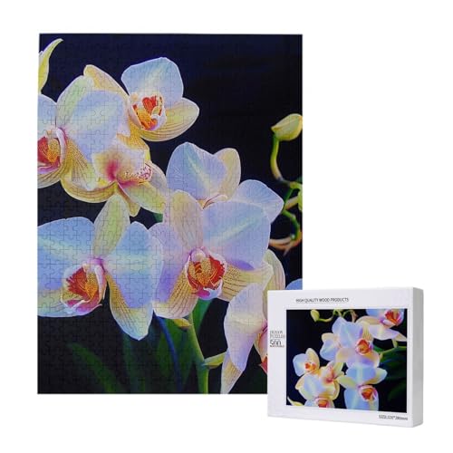 Orchideen Druck gedruckt Puzzle mit Aufbewahrungsbox, Holzpuzzle für Erwachsene und Kinder, 500 Teile Familienspaß, dekoratives Spiel Orchideen Druck gedruckt Puzzle mit Aufbewahrungsbox, Holzpuzzle für Erwachsene und Kinder, 500 Teile Familienspaß, dekoratives Spiel von WPUTY