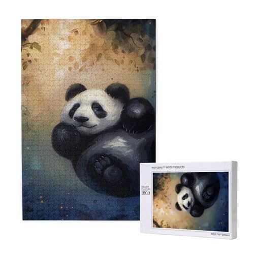 Panda Printed Jigsaw Puzzle with Storage Box, Wooden Puzzle for Adults and Kids, 1000 Pieces Family Fun Decorative Game Panda Printed Jigsaw Puzzle with Storage Box, Wooden Puzzle for Adults and Kids, 1000 Pieces Family Fun Decorative Game von WPUTY
