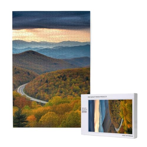 Parkway Mountains Printed Jigsaw Puzzle with Storage Box, Wooden Puzzle for Adults and Kids, 1000 Pieces Family Fun Decorative Game Parkway Mountains Printed Jigsaw Puzzle with Storage Box, Wooden Puzzle for Adults and Kids, 1000 Pieces Family Fun Decorative Game von WPUTY
