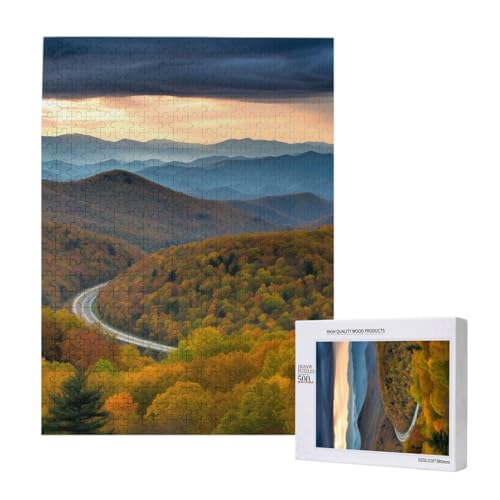 Parkway Mountains Printed Jigsaw Puzzle with Storage Box, Wooden Puzzle for Adults and Kids, 500 Pieces Family Fun Decorative Game Parkway Mountains Printed Jigsaw Puzzle with Storage Box, Wooden Puzzle for Adults and Kids, 500 Pieces Family Fun Decorative Game von WPUTY