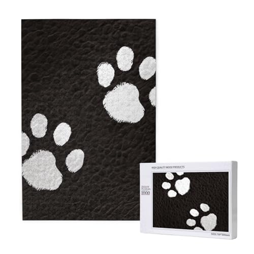 Paw Print Printed Jigsaw Puzzle with Storage Box, Wooden Puzzle for Adults and Kids, 1000 Pieces Family Fun Decorative Game Paw Print Printed Jigsaw Puzzle with Storage Box, Wooden Puzzle for Adults and Kids, 1000 Pieces Family Fun Decorative Game von WPUTY