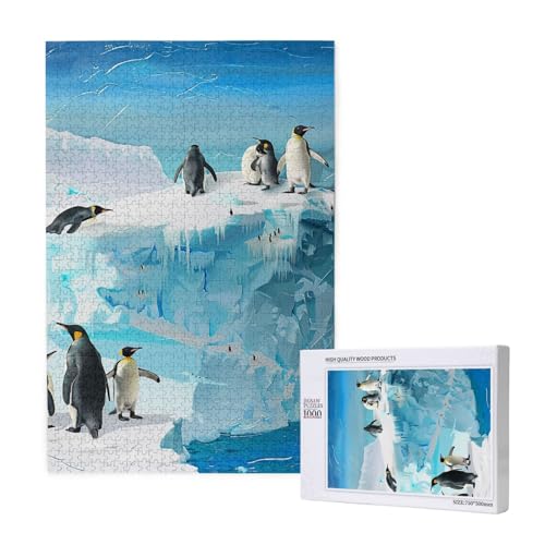 Pinguin auf dem Eisberg Gedrucktes Puzzle mit Aufbewahrungsbox, Holzpuzzle für Erwachsene und Kinder, 1000 Teile Familienspaß Dekoratives Spiel Pinguin auf dem Eisberg Gedrucktes Puzzle mit Aufbewahrungsbox, Holzpuzzle für Erwachsene und Kinder, 1000 Teile Familienspaß Dekoratives Spiel von WPUTY