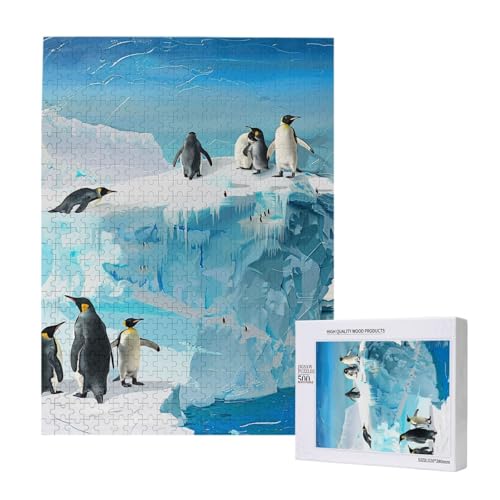 Pinguin auf dem Eisberg Gedrucktes Puzzle mit Aufbewahrungsbox, Holzpuzzle für Erwachsene und Kinder, 500 Teile Familienspaß Dekoratives Spiel Pinguin auf dem Eisberg Gedrucktes Puzzle mit Aufbewahrungsbox, Holzpuzzle für Erwachsene und Kinder, 500 Teile Familienspaß Dekoratives Spiel von WPUTY