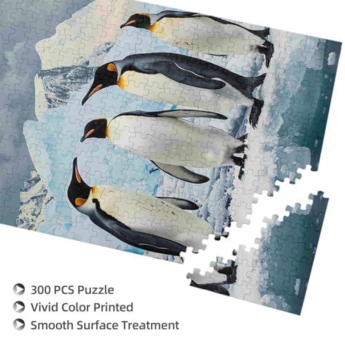 Pinguine auf dem Eisberg gedrucktes Puzzle mit Aufbewahrungsbox, Holzpuzzle für Erwachsene und Kinder, 300 Teile Familienspaß, dekoratives Spiel Pinguine auf dem Eisberg gedrucktes Puzzle mit Aufbewahrungsbox, Holzpuzzle für Erwachsene und Kinder, 300 Teile Familienspaß, dekoratives Spiel von WPUTY