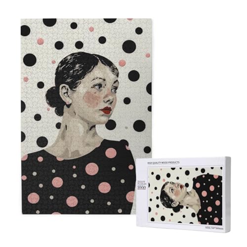 Polka Dot Printed Jigsaw Puzzle with Storage Box, Wooden Puzzle for Adults and Kids, 1000 Pieces Family Fun Decorative Game Polka Dot Printed Jigsaw Puzzle with Storage Box, Wooden Puzzle for Adults and Kids, 1000 Pieces Family Fun Decorative Game von WPUTY