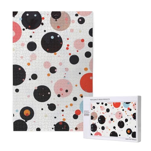 Polka Dot Printed Jigsaw Puzzle with Storage Box, Wooden Puzzle for Adults and Kids, 1000 Pieces Family Fun Decorative Game Polka Dot Printed Jigsaw Puzzle with Storage Box, Wooden Puzzle for Adults and Kids, 1000 Pieces Family Fun Decorative Game von WPUTY