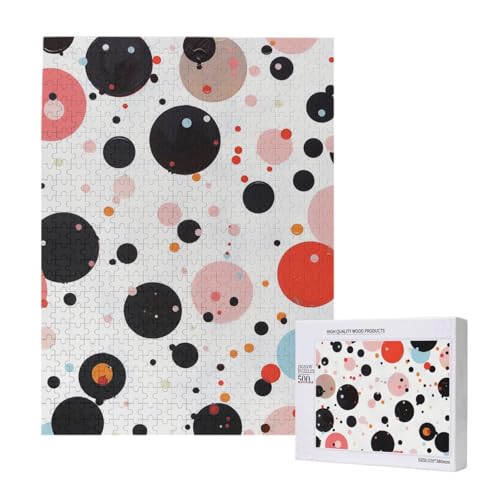 Polka Dot Printed Jigsaw Puzzle with Storage Box, Wooden Puzzle for Adults and Kids, 500 Pieces Family Fun Decorative Game Polka Dot Printed Jigsaw Puzzle with Storage Box, Wooden Puzzle for Adults and Kids, 500 Pieces Family Fun Decorative Game von WPUTY