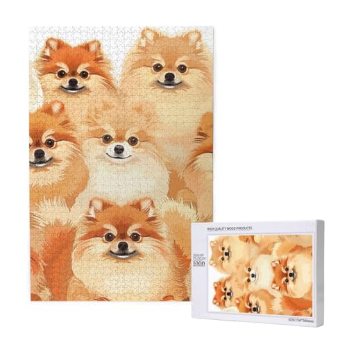 Pomeranian Pattern Printed Jigsaw Puzzle with Storage Box, Wooden Puzzle for Adults and Kids, 1000 Pieces Family Fun Decorative Game Pomeranian Pattern Printed Jigsaw Puzzle with Storage Box, Wooden Puzzle for Adults and Kids, 1000 Pieces Family Fun Decorative Game von WPUTY