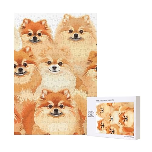 Pomeranian Pattern Printed Jigsaw Puzzle with Storage Box, Wooden Puzzle for Adults and Kids, 300 Pieces Family Fun Decorative Game Pomeranian Pattern Printed Jigsaw Puzzle with Storage Box, Wooden Puzzle for Adults and Kids, 300 Pieces Family Fun Decorative Game von WPUTY