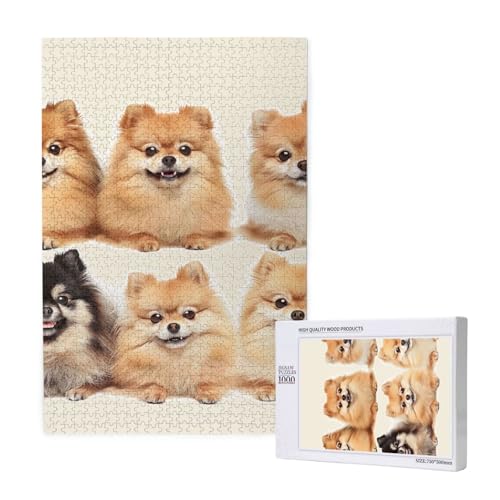 Pomeranians Pattern Printed Jigsaw Puzzle with Storage Box, Wooden Puzzle for Adults and Kids, 1000 Pieces Family Fun Decorative Game Pomeranians Pattern Printed Jigsaw Puzzle with Storage Box, Wooden Puzzle for Adults and Kids, 1000 Pieces Family Fun Decorative Game von WPUTY