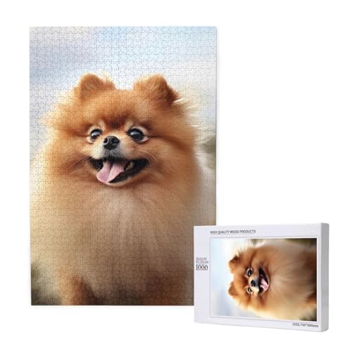 Pommersche Hund gedruckt Puzzle mit Aufbewahrungsbox, Holzpuzzle für Erwachsene und Kinder, 1000 Teile Familienspaß, dekoratives Spiel Pommersche Hund gedruckt Puzzle mit Aufbewahrungsbox, Holzpuzzle für Erwachsene und Kinder, 1000 Teile Familienspaß, dekoratives Spiel von WPUTY