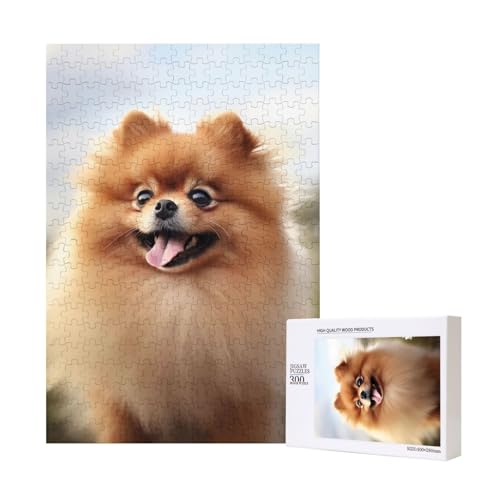 Pommersche Hund gedruckt Puzzle mit Aufbewahrungsbox, Holzpuzzle für Erwachsene und Kinder, 300 Teile Familienspaß, dekoratives Spiel Pommersche Hund gedruckt Puzzle mit Aufbewahrungsbox, Holzpuzzle für Erwachsene und Kinder, 300 Teile Familienspaß, dekoratives Spiel von WPUTY
