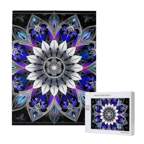 Rechteckiges Mandala-Druck-Puzzle mit Aufbewahrungsbox, Holzpuzzle für Erwachsene und Kinder, 500 Teile, Familienspaß, dekoratives Spiel Rechteckiges Mandala-Druck-Puzzle mit Aufbewahrungsbox, Holzpuzzle für Erwachsene und Kinder, 500 Teile, Familienspaß, dekoratives Spiel von WPUTY