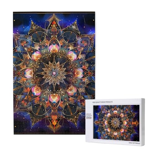 Rechteckiges Mandala-Kunst-Puzzle mit Aufbewahrungsbox, Holzpuzzle für Erwachsene und Kinder, 1000 Teile, Familienspaß, dekoratives Spiel Rechteckiges Mandala-Kunst-Puzzle mit Aufbewahrungsbox, Holzpuzzle für Erwachsene und Kinder, 1000 Teile, Familienspaß, dekoratives Spiel von WPUTY